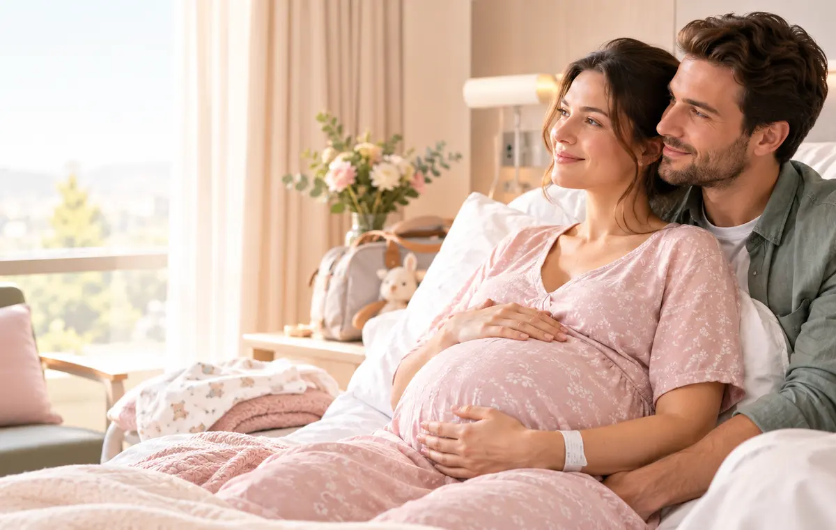 Doğuma hazırlanan anne adayı ve destek kişisi